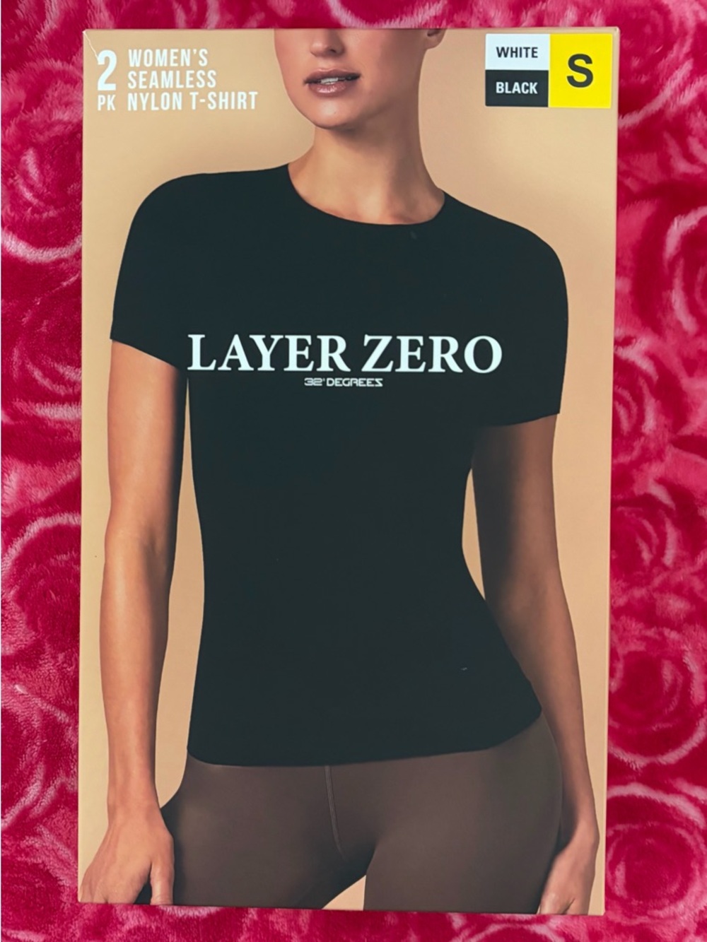 ❤️32 Degrees Women's 2-Pack Layer Zero Seamless New TShirt,Black/White, Size S